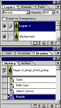 Layers & History pallettes